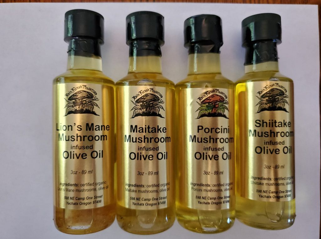 Mushroom Oil 4 1/2 oz four pack Rainforest Mushrooms